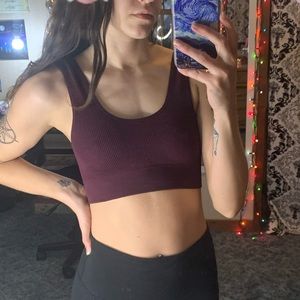 Maroon Aerie Sports Bra